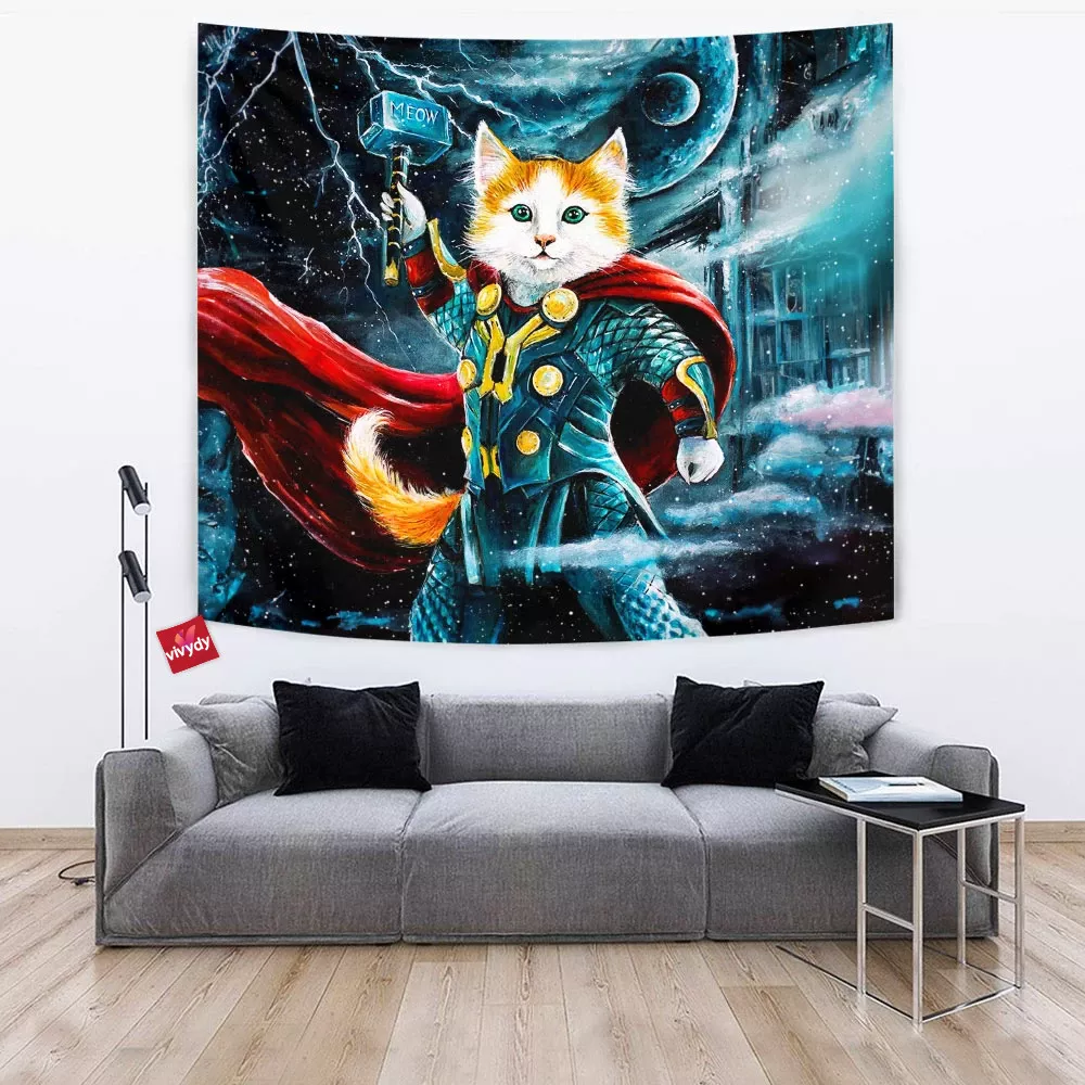 Thor Cat Tapestry