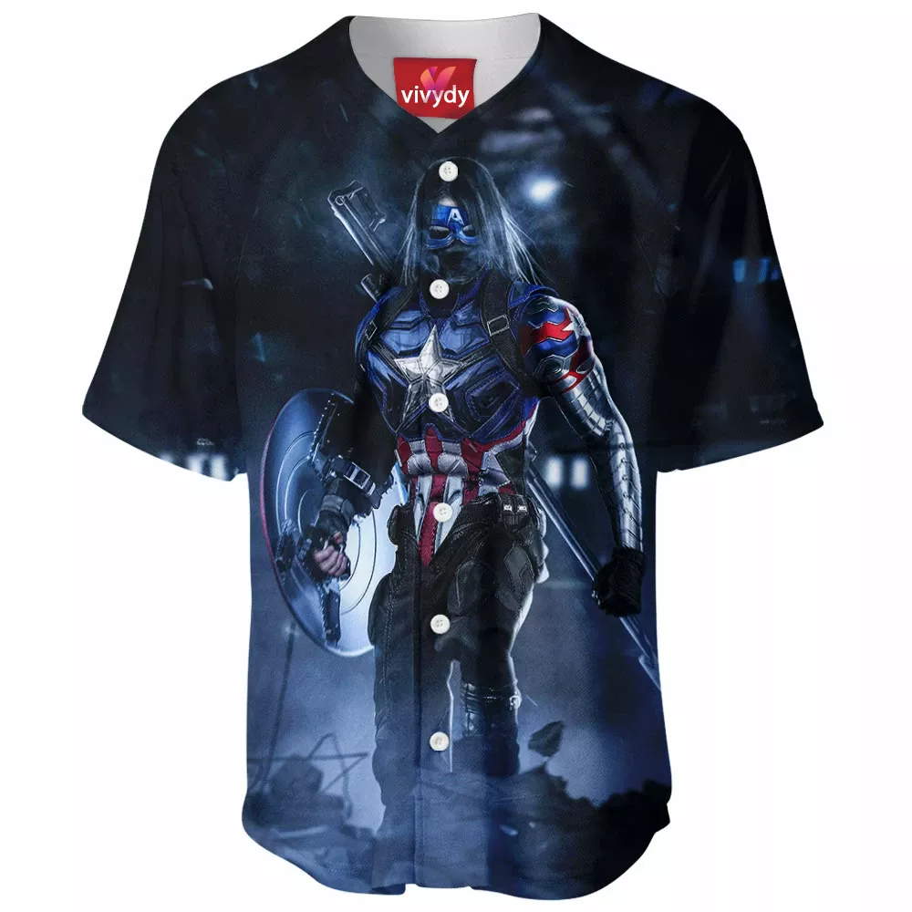 Winter Soldier x Captain America Baseball Jersey