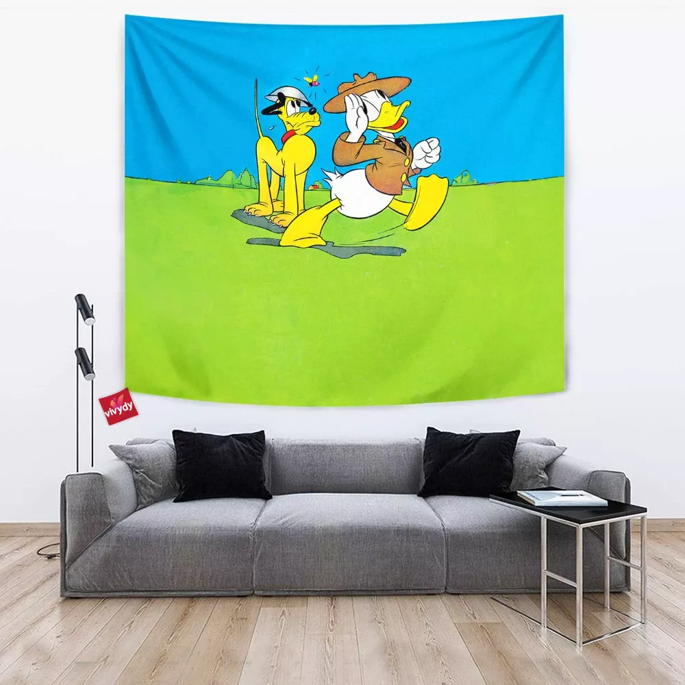 Pluto Donald Duck Tapestry