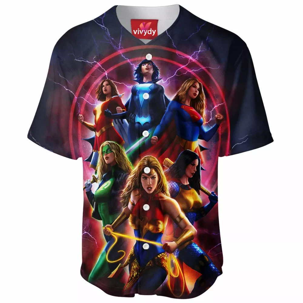 Comic Woman Heros Baseball Jersey