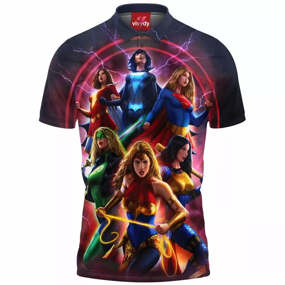 Comic Woman Heros Polo Shirt