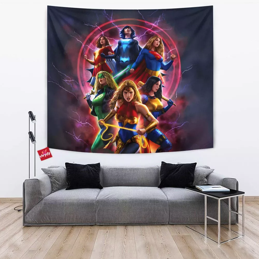 Comic Woman Heros Tapestry