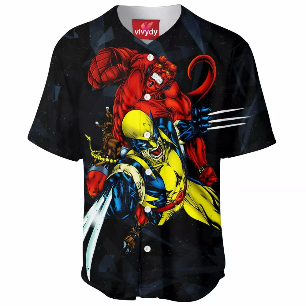 Wolverine Hellboy Baseball Jersey