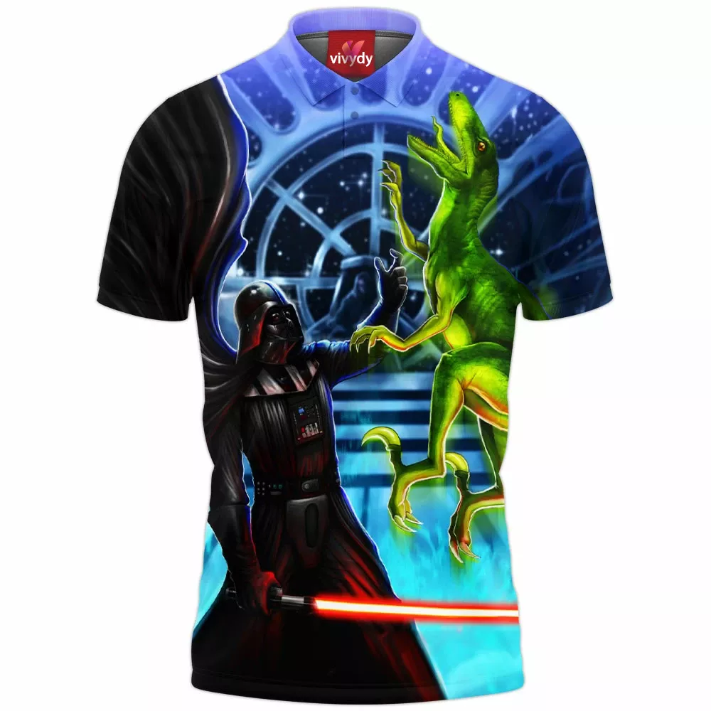 Darth Vader Vs Velociraptor Polo Shirt