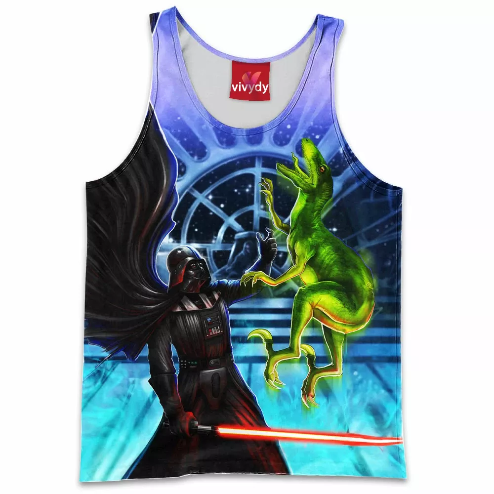 Darth Vader Vs Velociraptor Tank Top