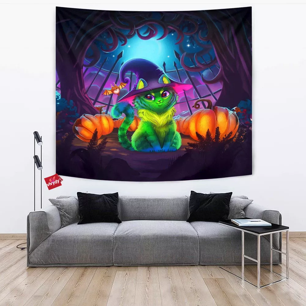 Halloween Kitty Tapestry