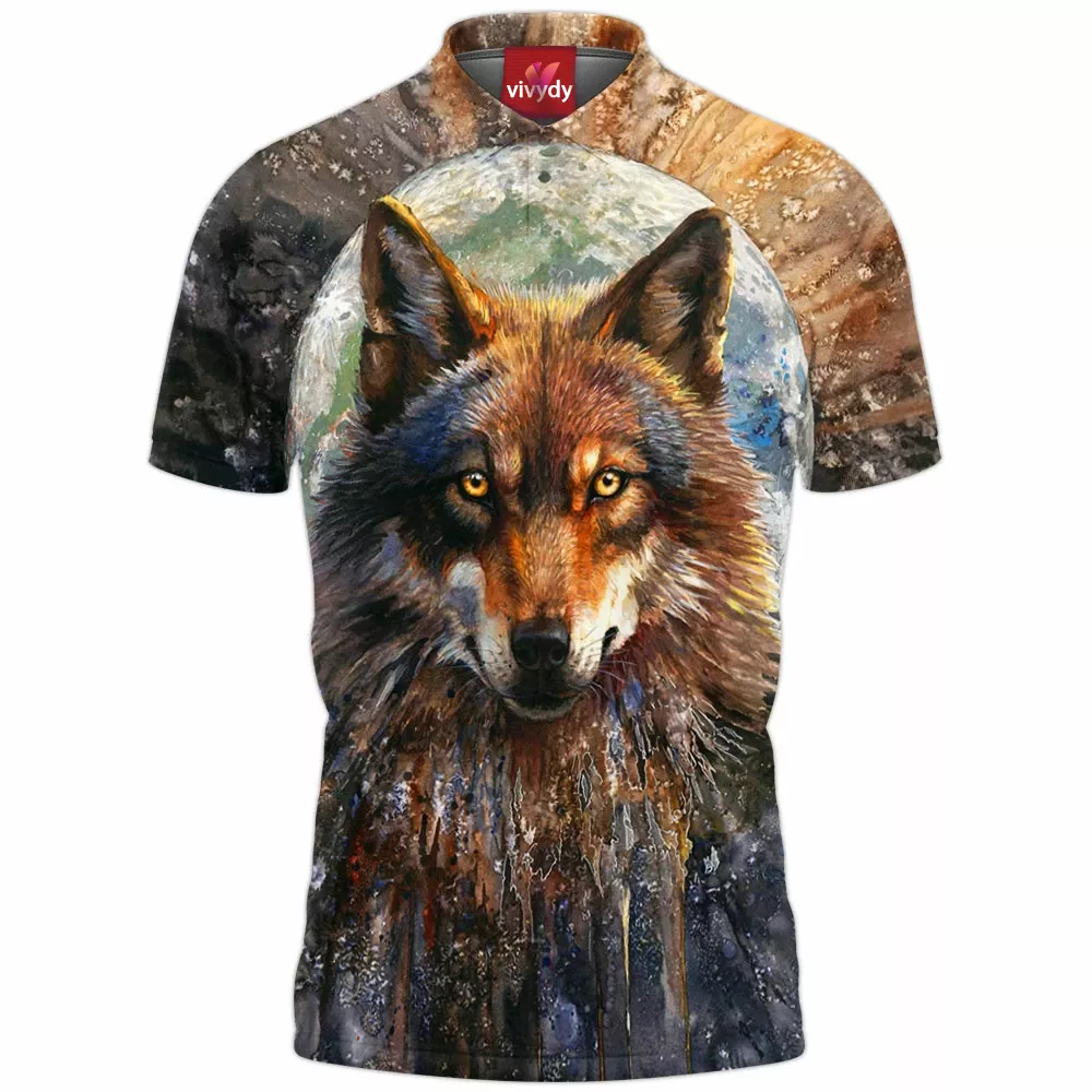 Fullmoon Wolf Polo Shirt