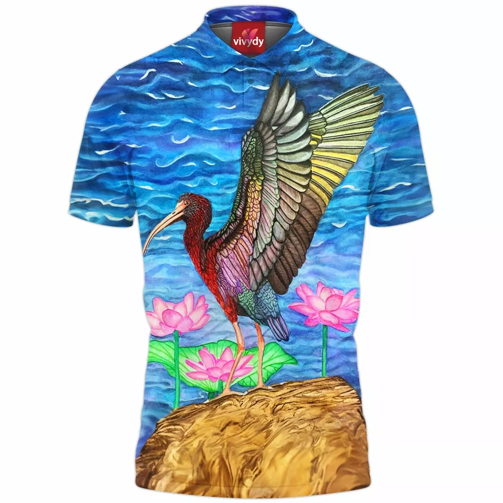 Flower And Bird Polo Shirt