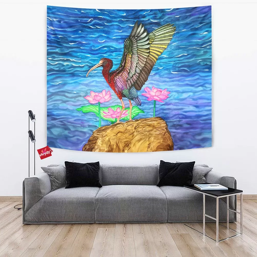 Flower And Bird Tapestry