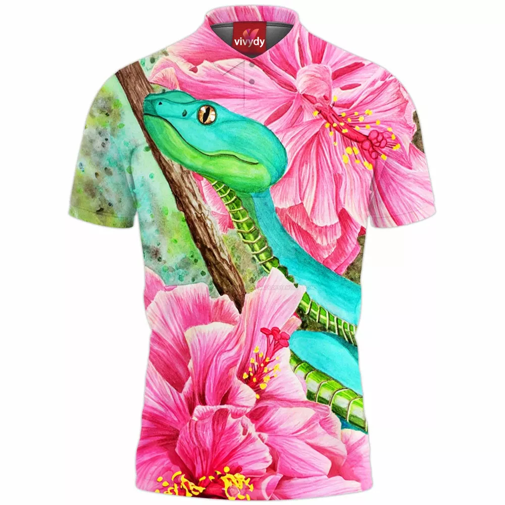 Flower And Snake Polo Shirt