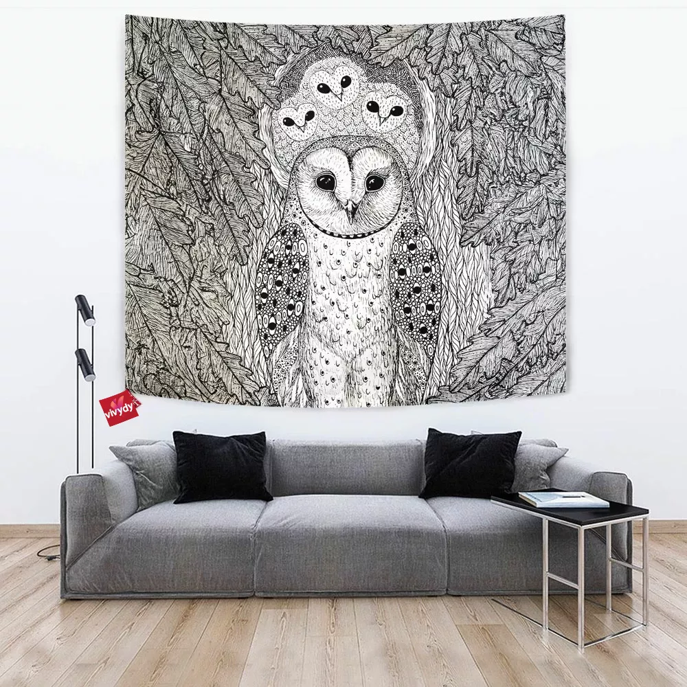 Forest Owl Tapestry