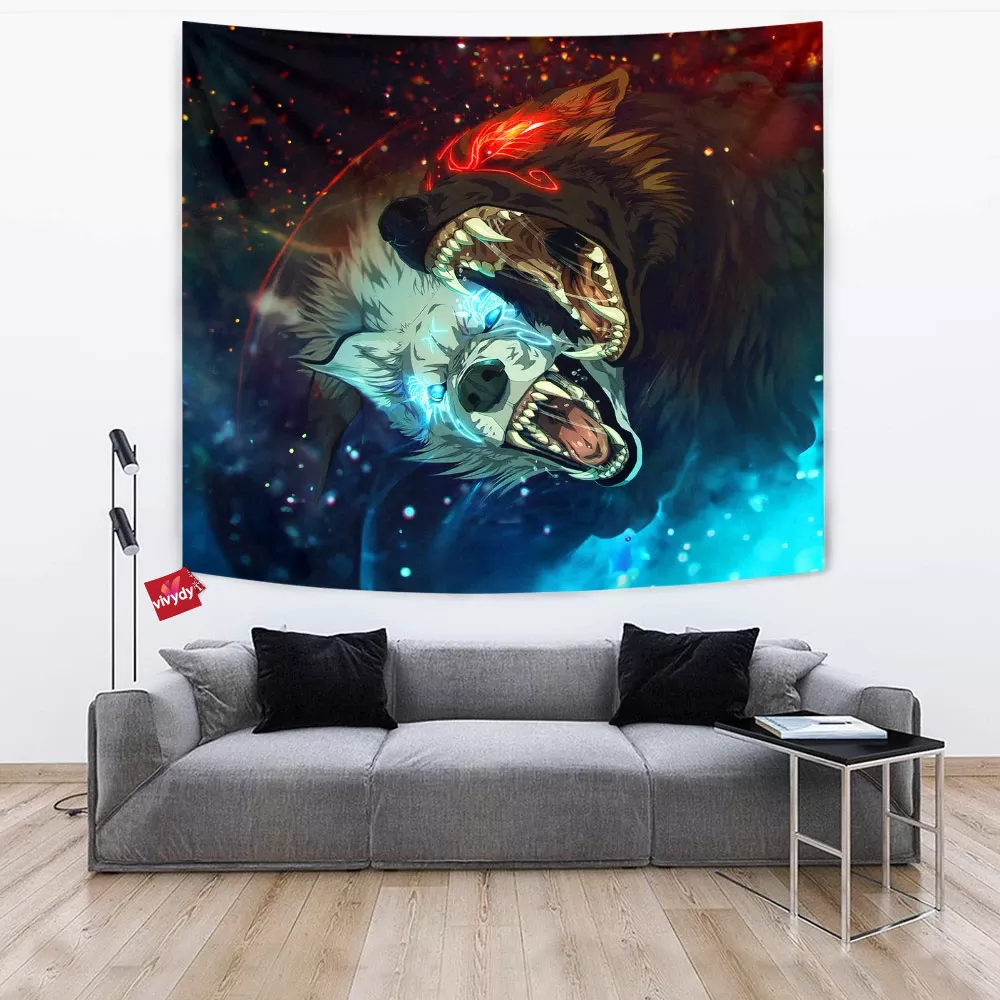 Magic Wolf Tapestry