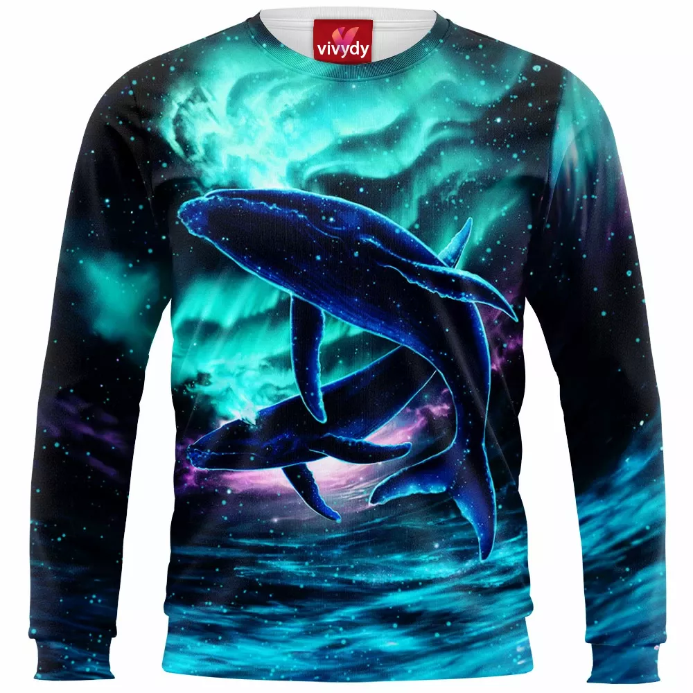 Aurora Galaxy Whale Sweatshirt