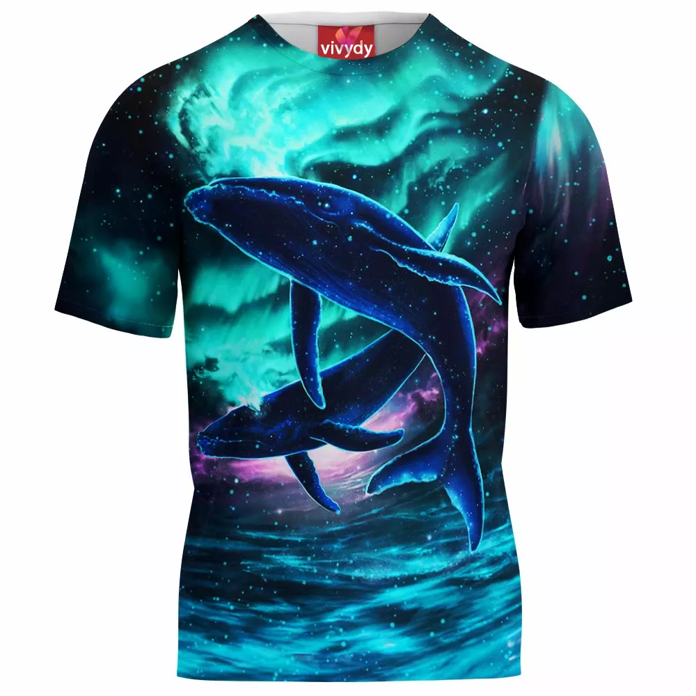 Aurora Galaxy Whale T-Shirt