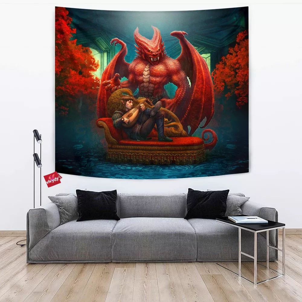 Infernal Dragon Tapestry