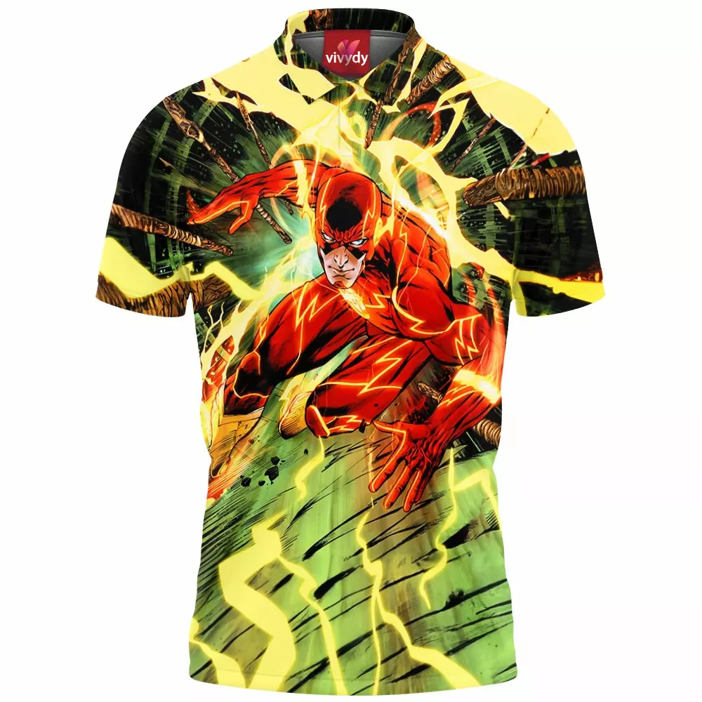 The Flash Comic Polo Shirt