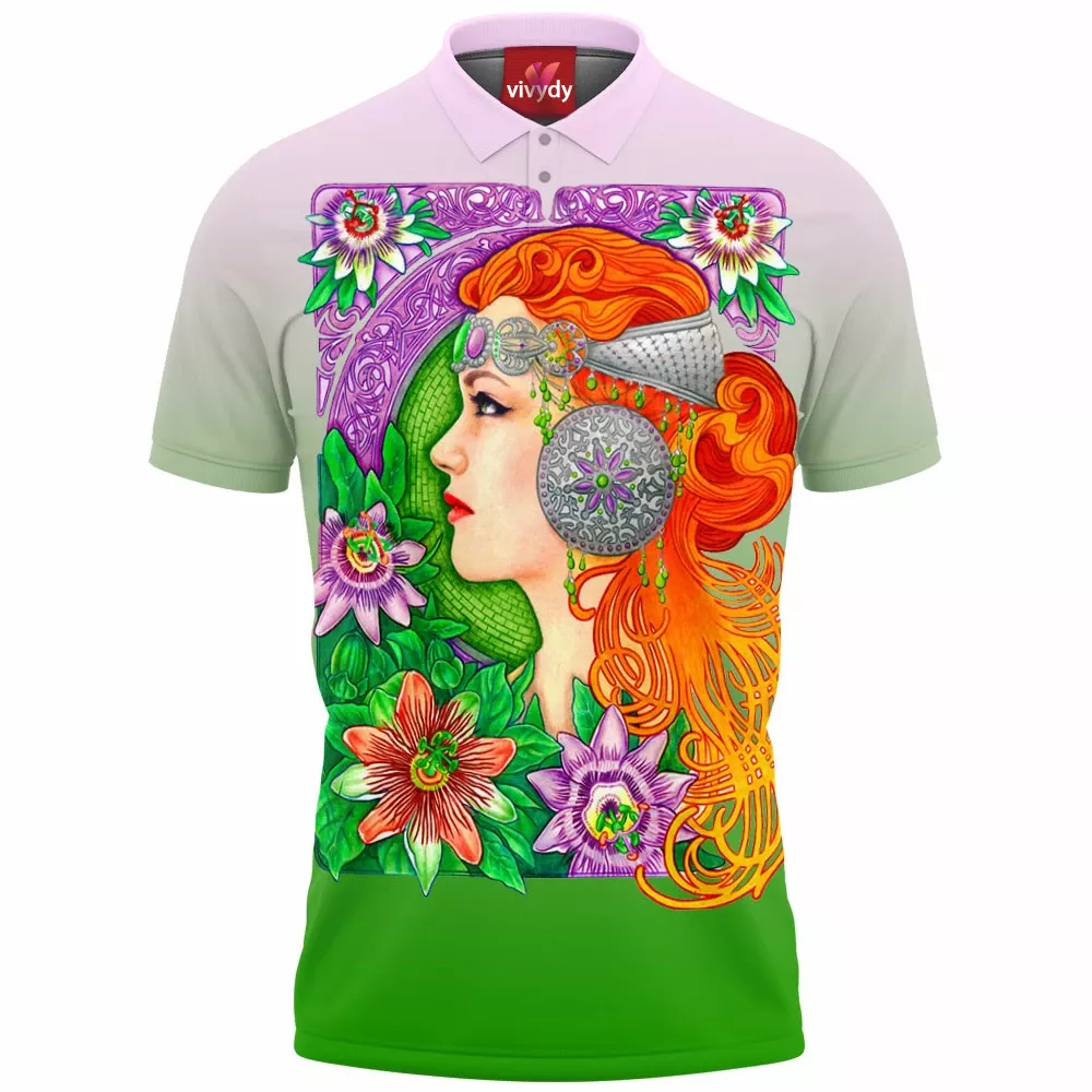 Passion Flower Polo Shirt