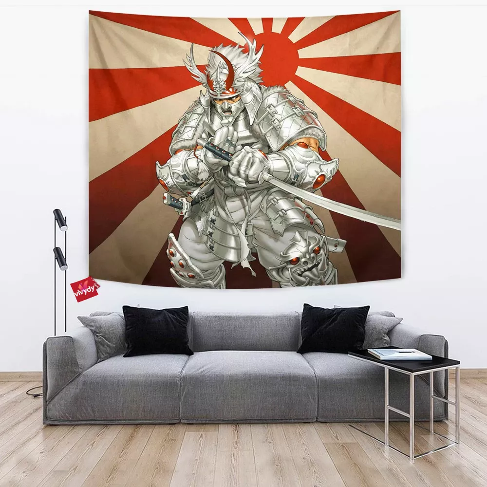 Ultimate Silver Samurai Tapestry