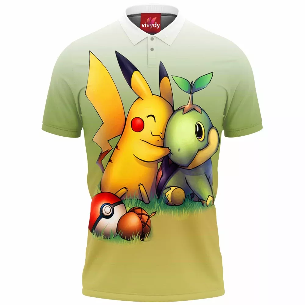 Pikachu Turtwig Polo Shirt