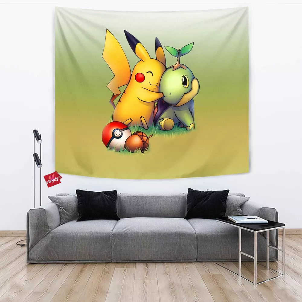 Pikachu Turtwig Tapestry