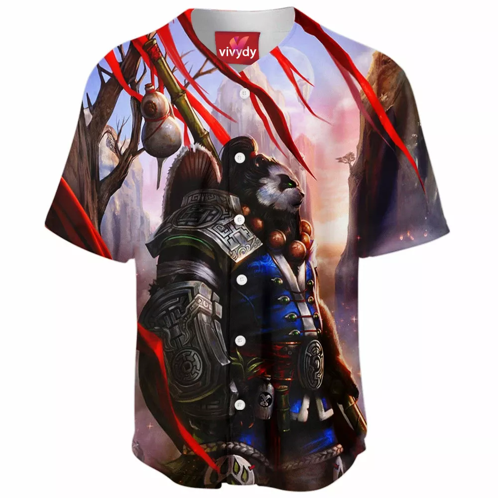 Pandaren Warcraft Baseball Jersey