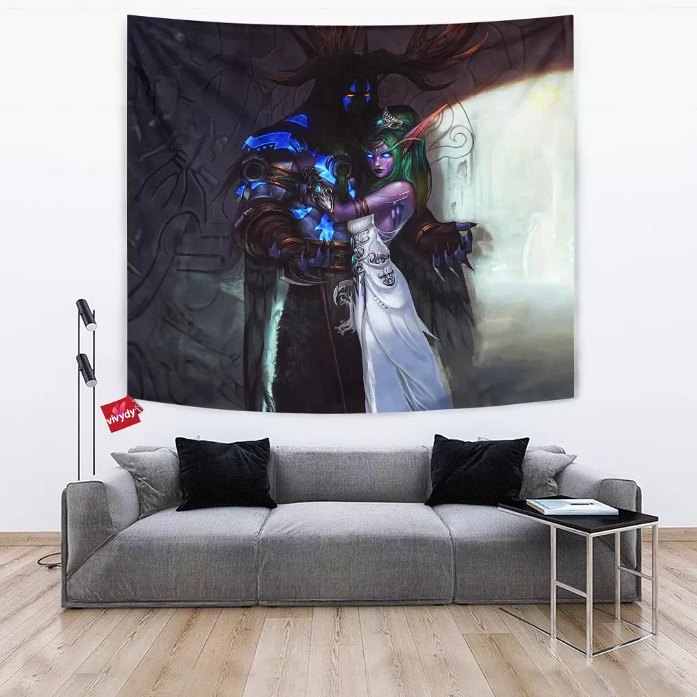 Tyrande And Malfurion Warcraft Tapestry