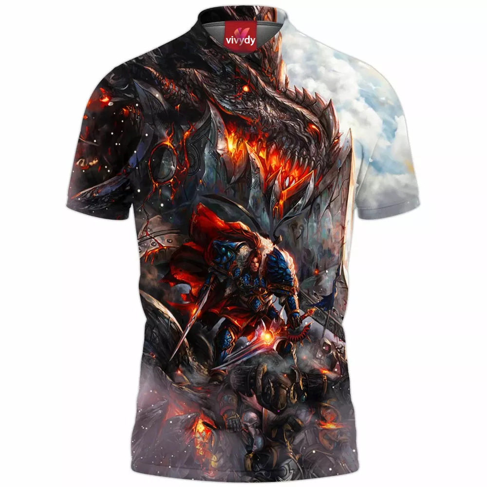 Varian Wrynn Vs Deathwing Polo Shirt