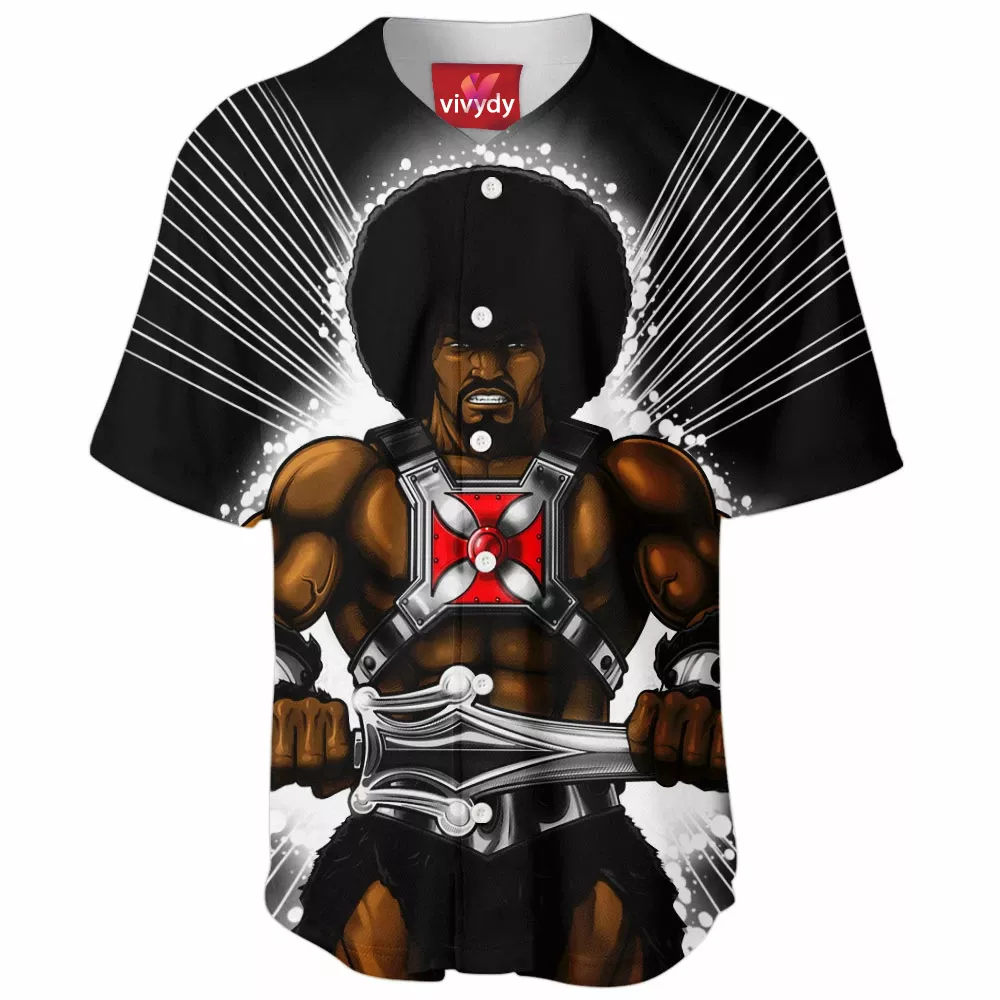 Black He Man Baseball Jersey