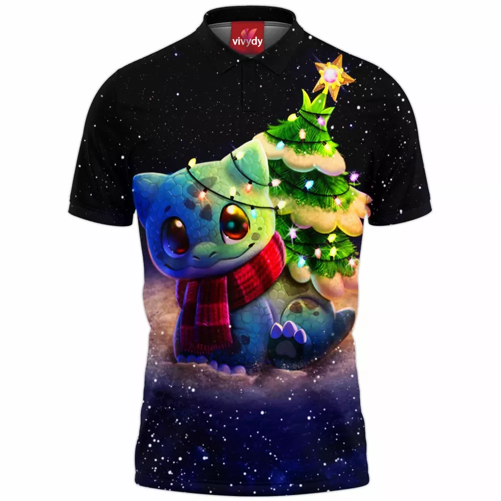 Christmas Bulbasaur Polo Shirt