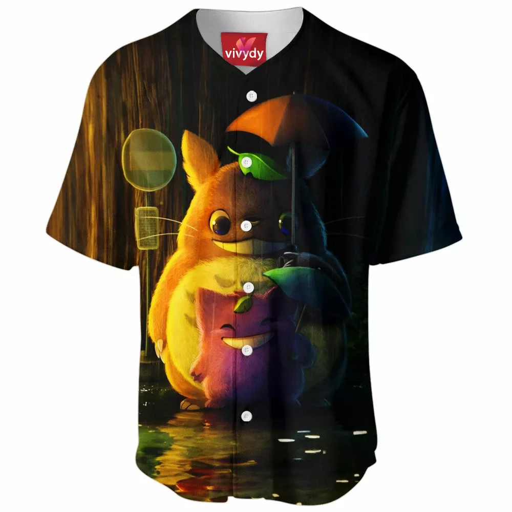 Totoro And Gengar Baseball Jersey