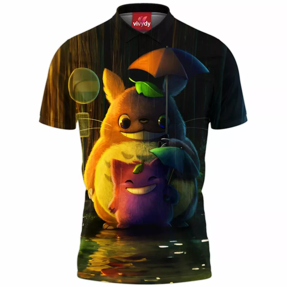 Totoro And Gengar Polo Shirt