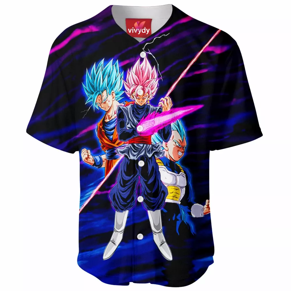 Goku Vegeta Vs Black Ssj Rose Baseball Jersey