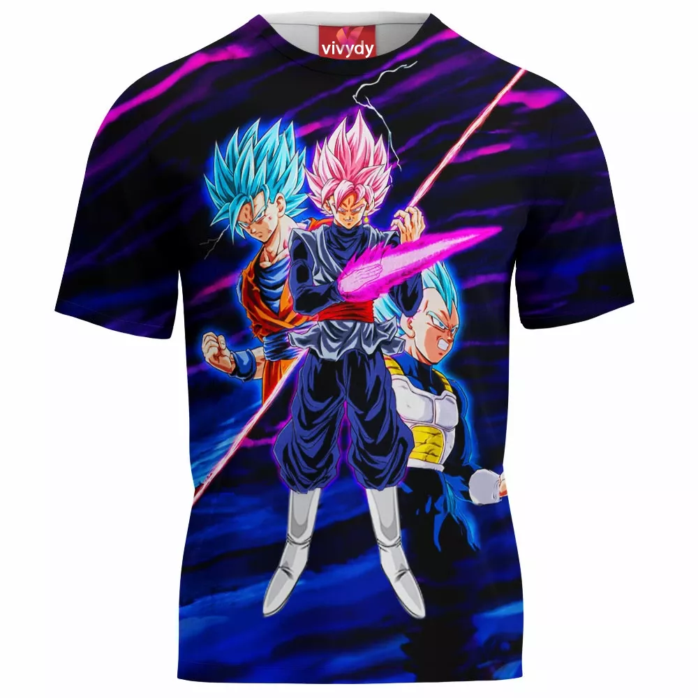 Goku Vegeta Vs Black Ssj Rose T-Shirt