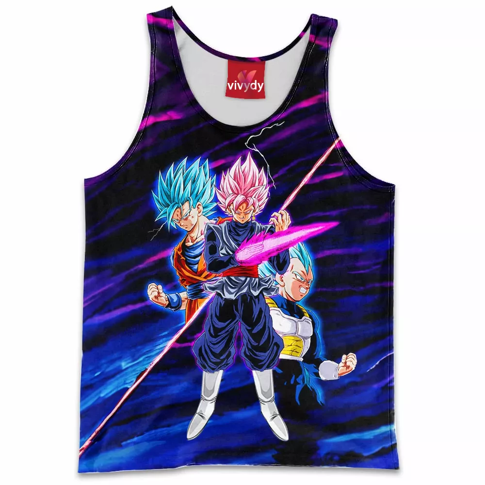 Goku Vegeta Vs Black Ssj Rose Tank Top