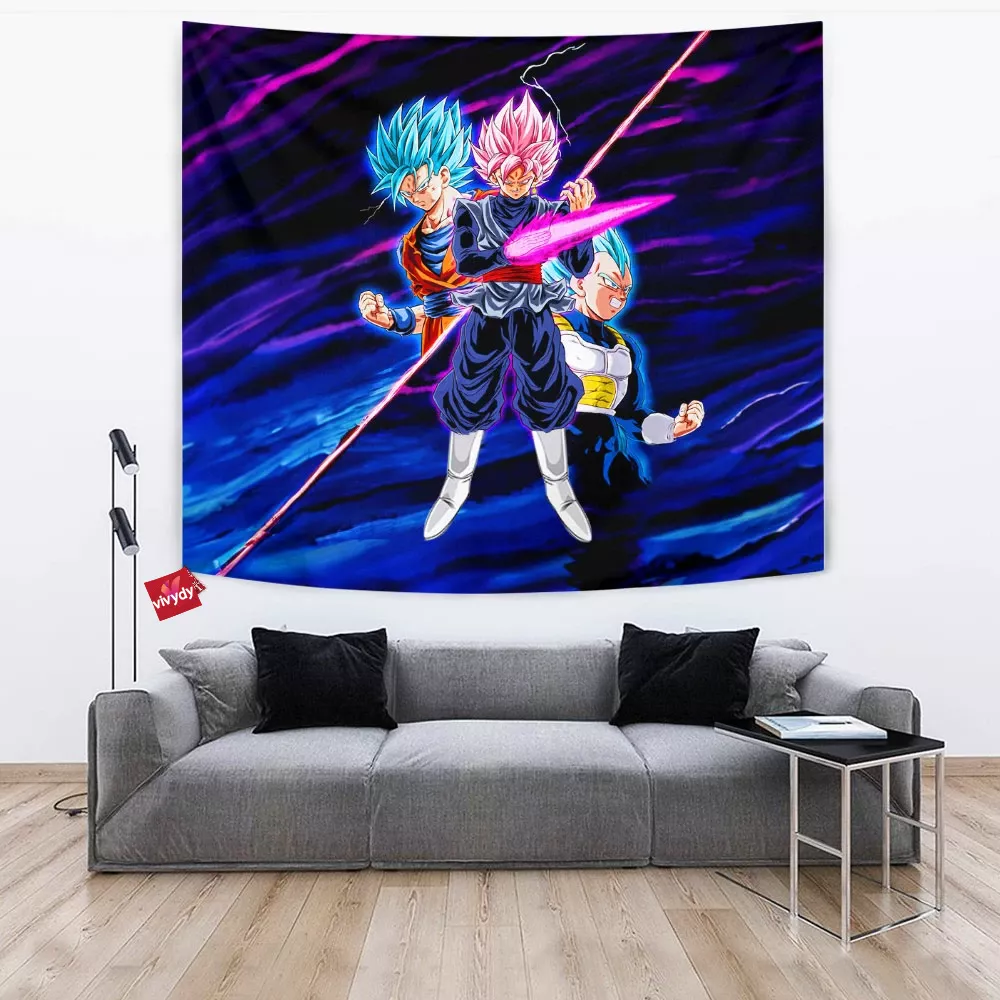 Goku Vegeta Vs Black Ssj Rose Tapestry