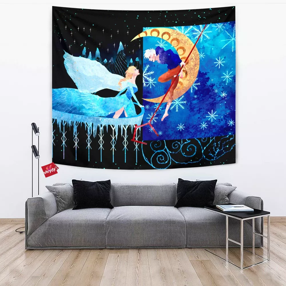 Elsa And Jack Frost Tapestry