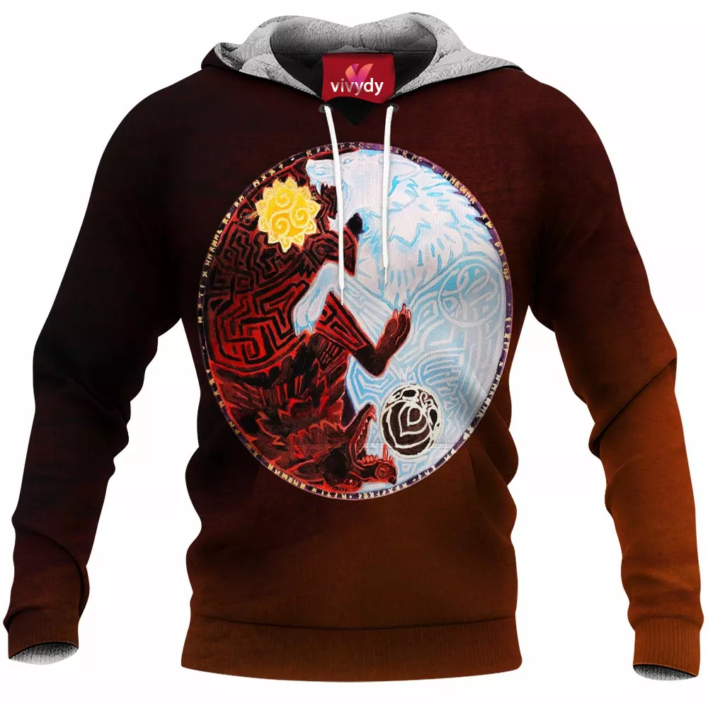 Yin Yang Wolf Hoodie