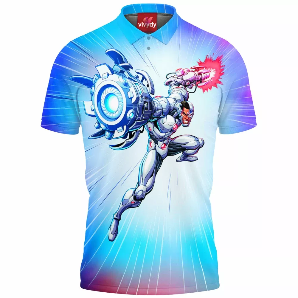 Cyborg Comic Polo Shirt