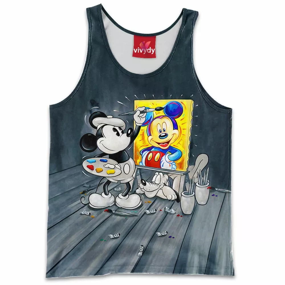 Mickey Mouse Pluto Animated Tank Top