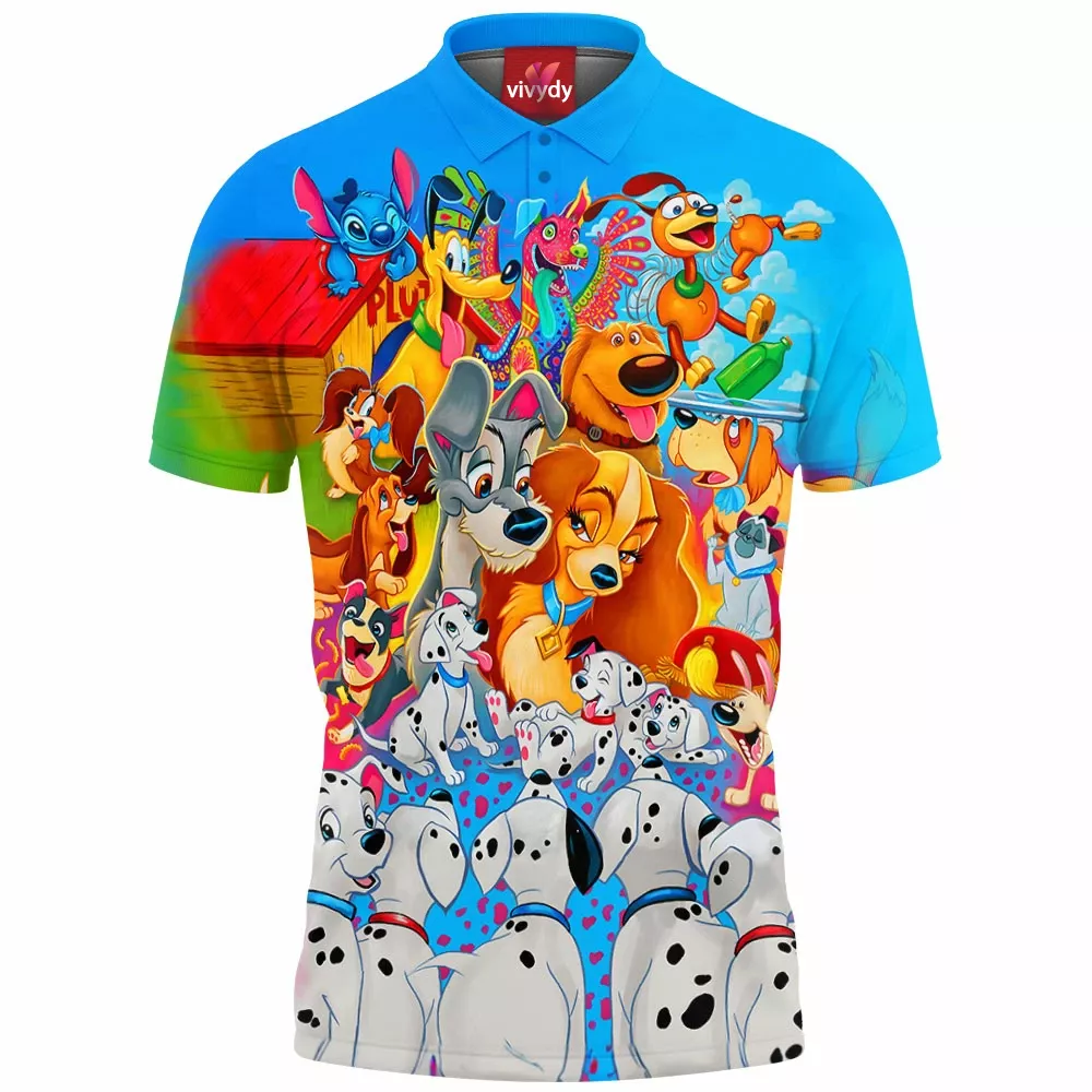 Animated Dogs Polo Shirt