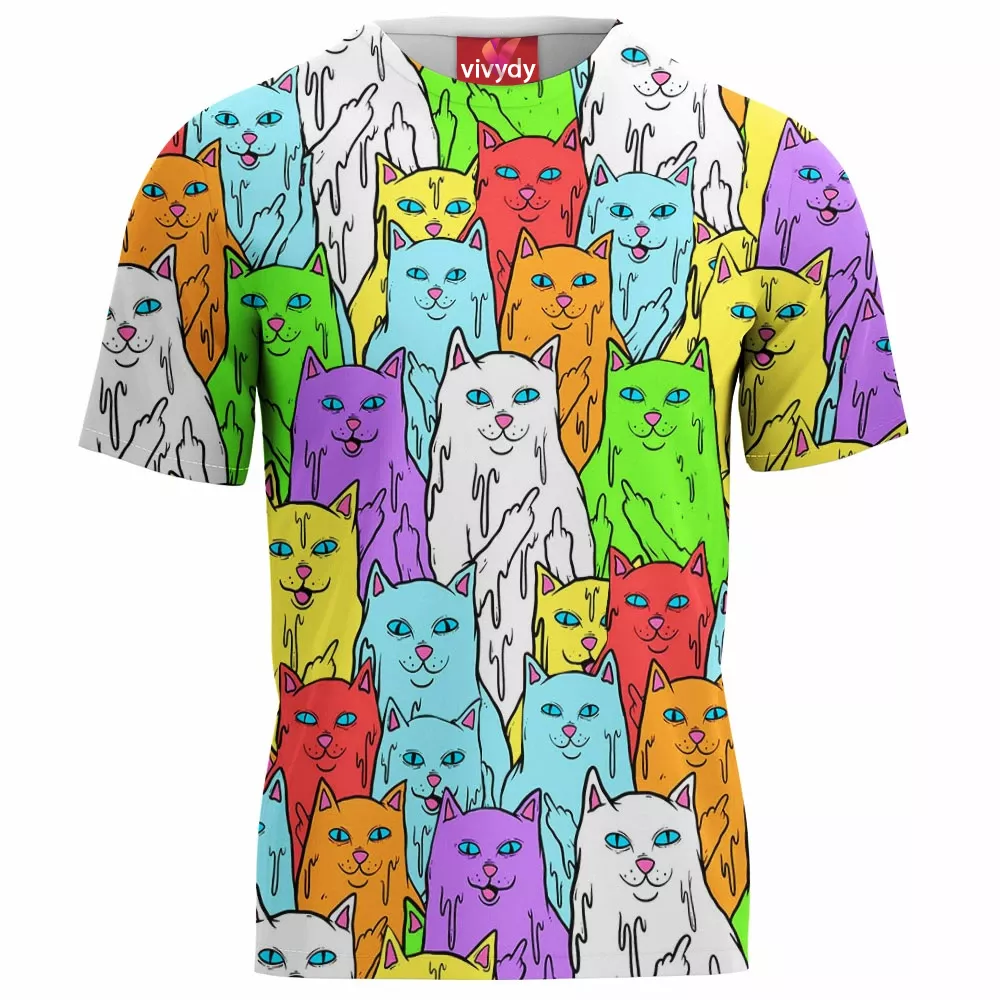 Rainbow Cat,Meows T-Shirt