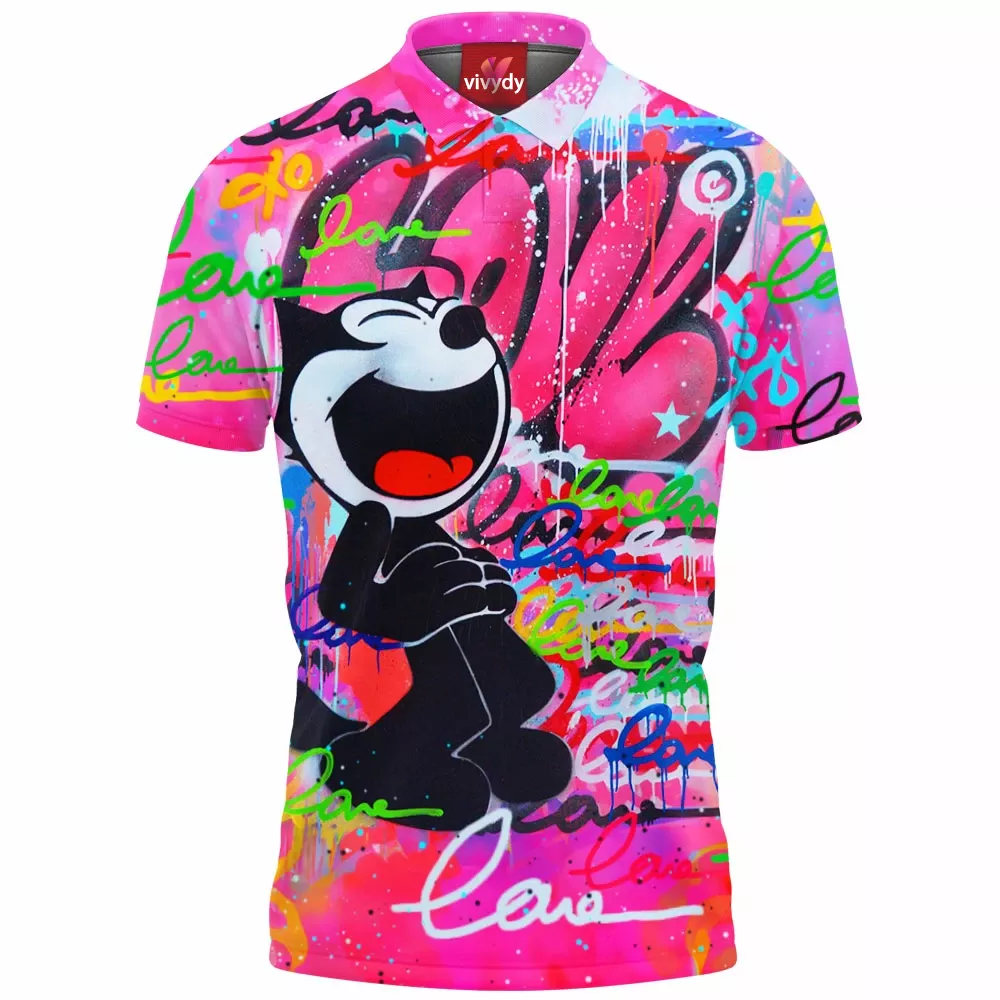 Felix The Cat,Meow Polo Shirt