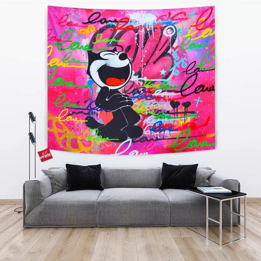 Felix The Cat,Meow Tapestry