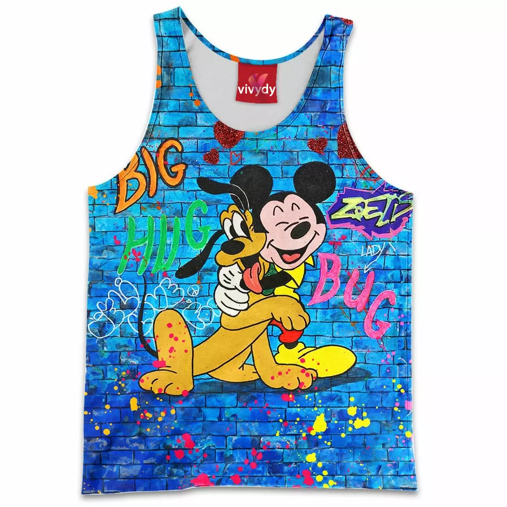 Pluto Animated and Mickey Mouse Tank Top