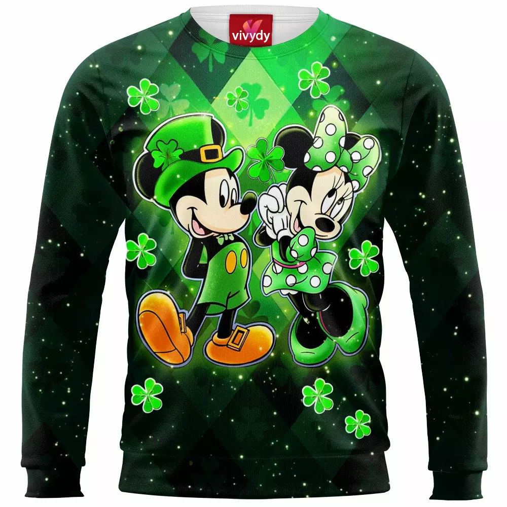 Mickey Minnie for Saint Patricks Day Sweatshirt