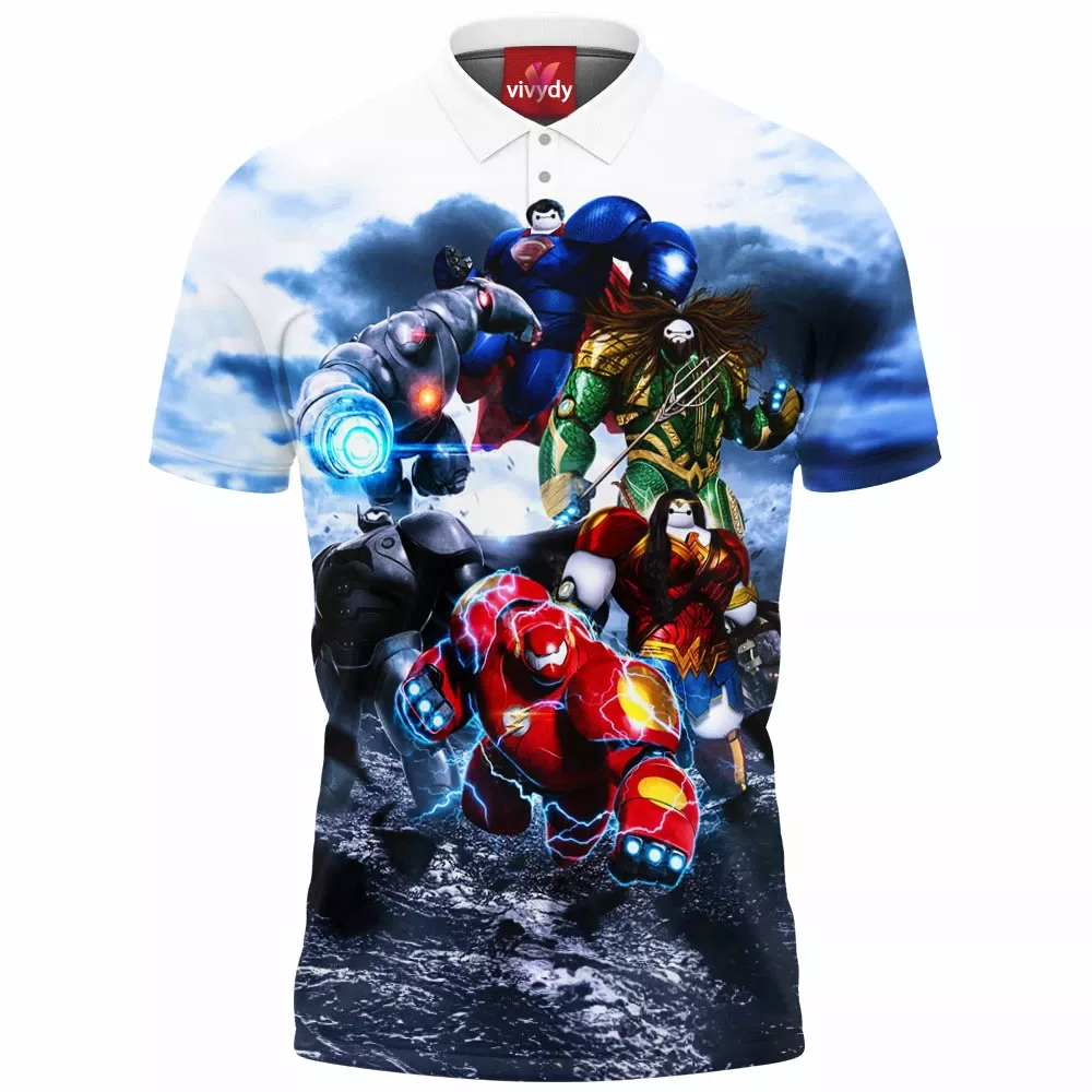 Baymax x Justice League Polo Shirt