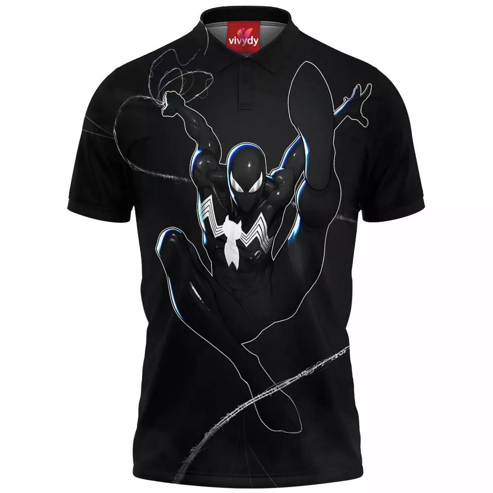 Black Spider-man Polo Shirt