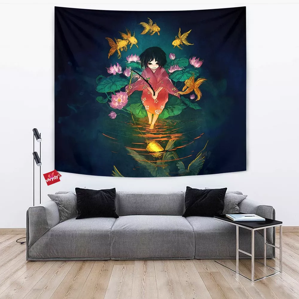 Fishing Birds Tapestry