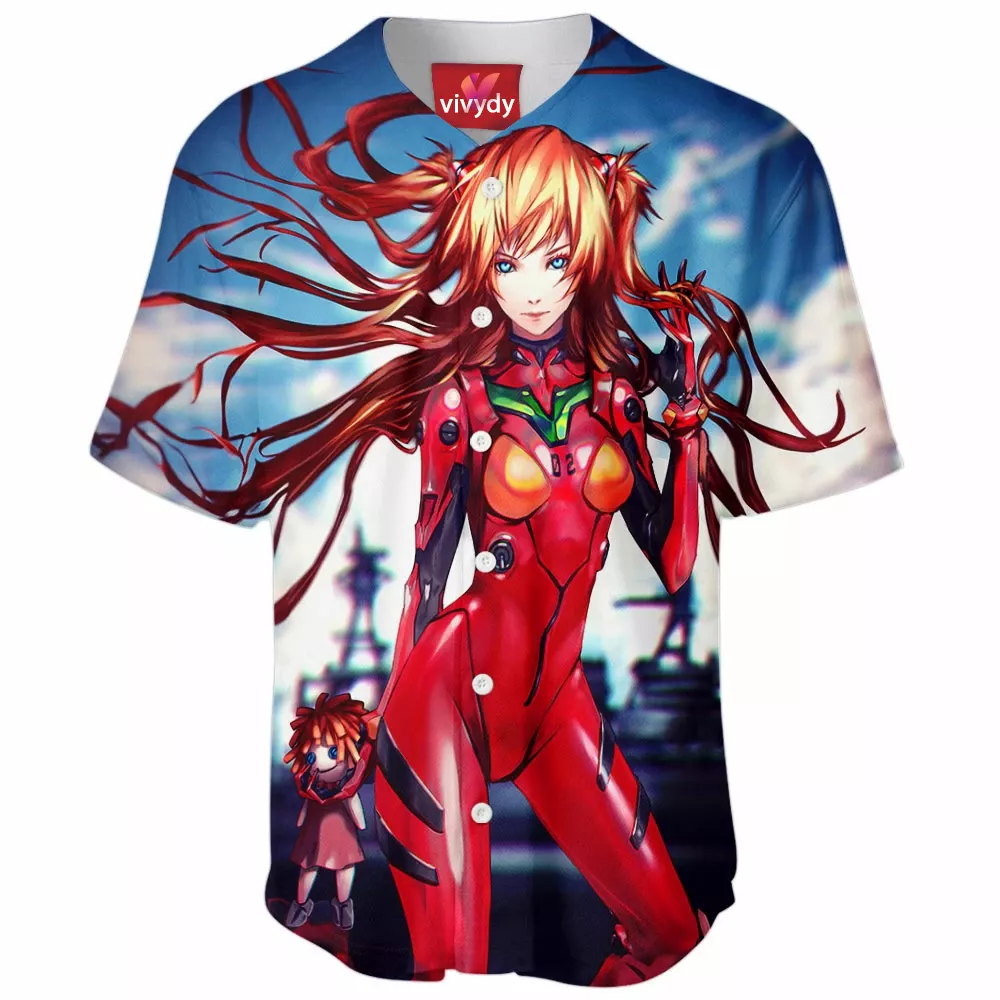 Asuka Langley Soryu Baseball Jersey