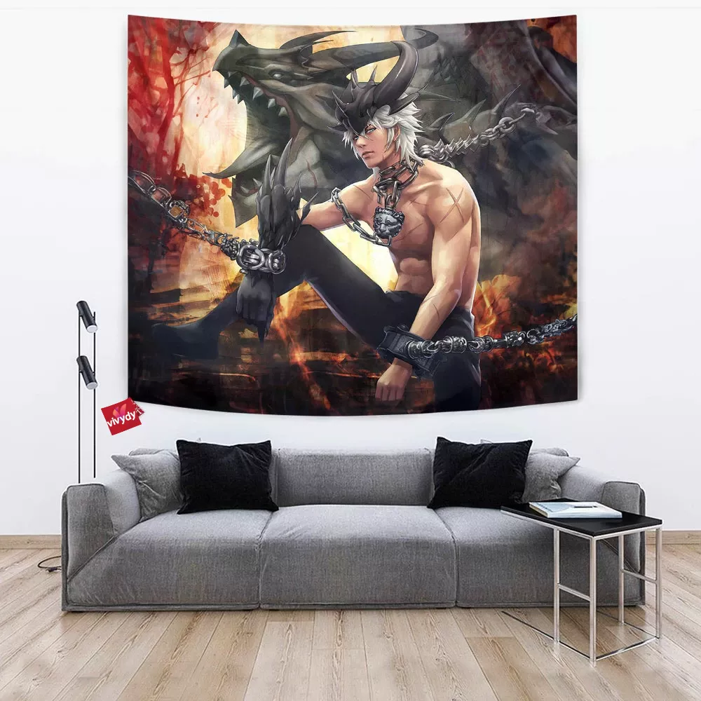 Burning Dragon Tapestry